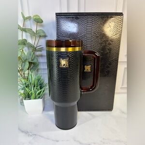 Stanley Luxe Black Snakeskin 40oz Tumbler BNIB